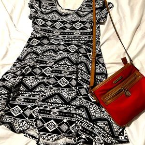 Aztec Black and White dress